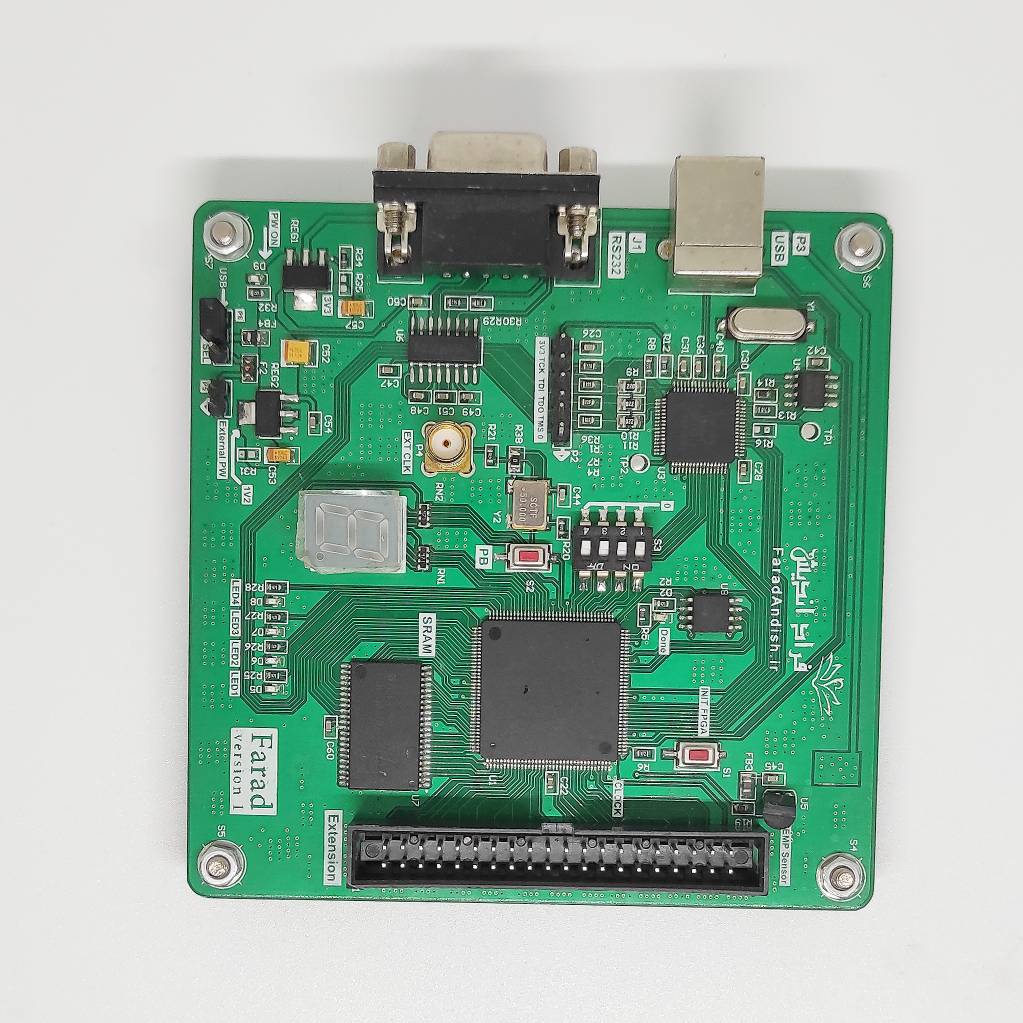 برد آموزشی FPGA فراد 1 با Xilinx Spartan-6 XC6SLX9-2TQG144