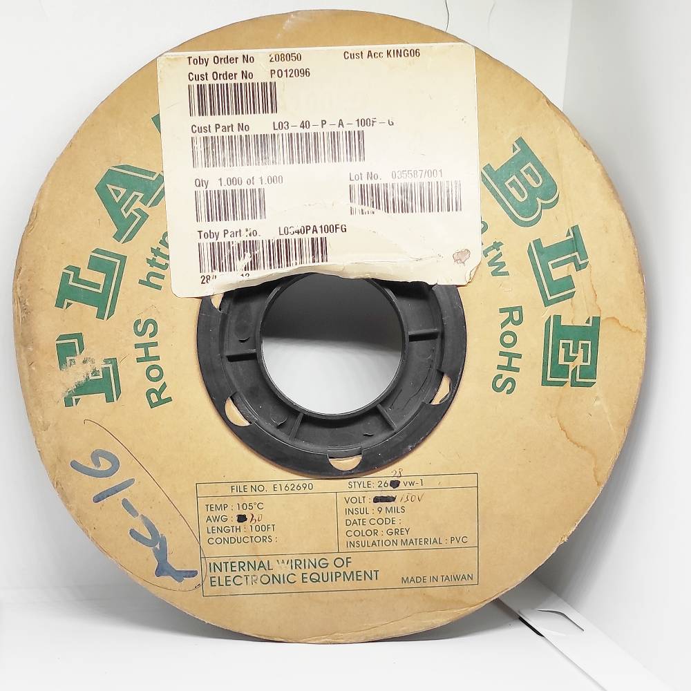 کابل فلت ریبون 40 رشته 0.635mm مدل L03-40-P-A-100F-G حلقه 100 فوت