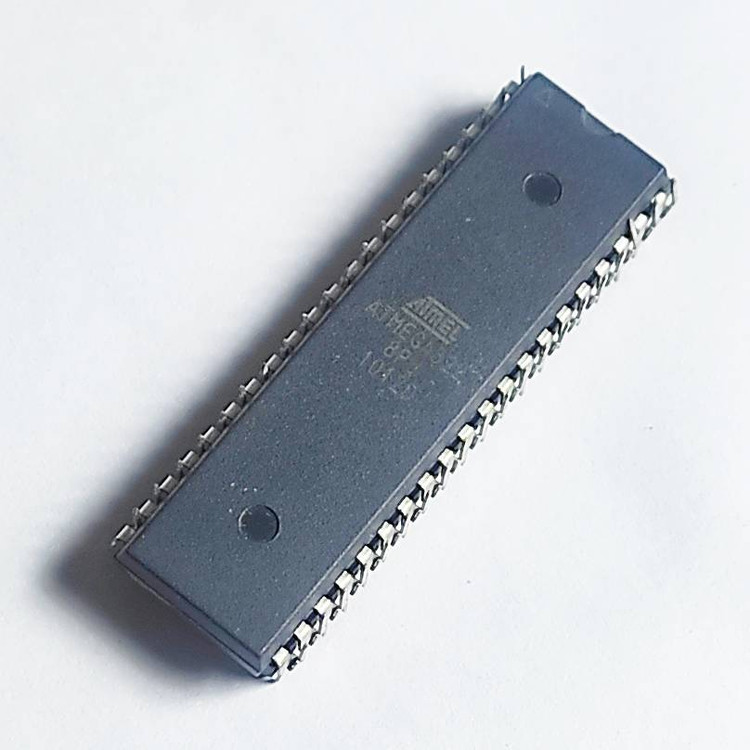 میکروکنترلر 8 بیتی AVR مدل ATmega32L-8PU برند Atmel/Microchip، حافظه فلش 32KB، فرکانس 8MHz